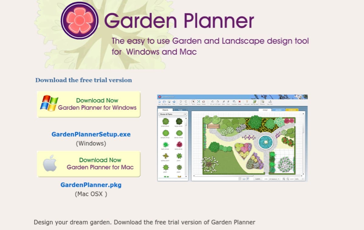 Ảnh chụp màn hình công cụ trực tuyến Garden Planner